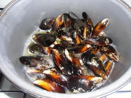 Mejillones al vapor