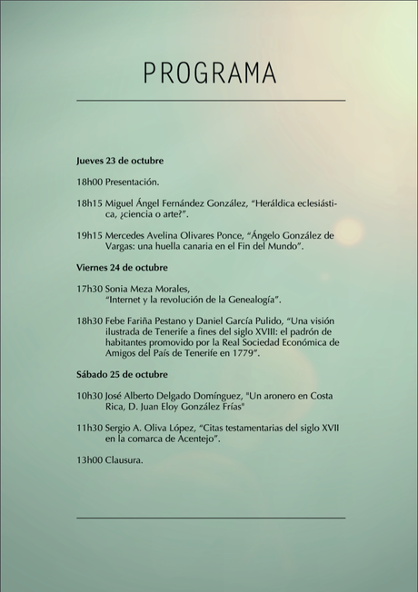 Preparándonos para las V Jornadas de Genealogía de Canarias