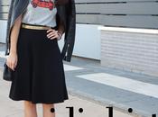 Black midi skirt