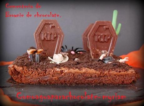 CEMENTERIO PLAYMOBIL DE BROWNIE DE CHOCOLATE.