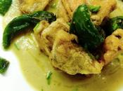 Lengua salsa blanca pimientos Gernika