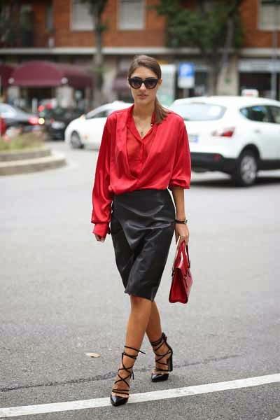 looks en color rojo