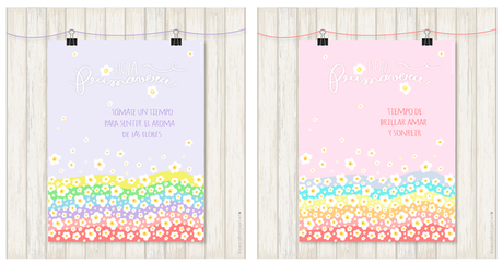 ENMARCA LA PRIMAVERA Y LLÉVALA DENTRO DE TU CASA Y ASI DURA TODO EL AÑO CON ESTÁS LINDAS Y ALEGRES LÁMINAS PARA IMPRIMIR DE IMPRIME TU FIESTA