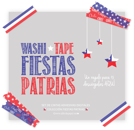 FREEBIES WASHI TAPES GRATIS FIESTAS PATRIAS DE MI LINDO PAÍS CHILE DESCÁRGALAS GRATIS