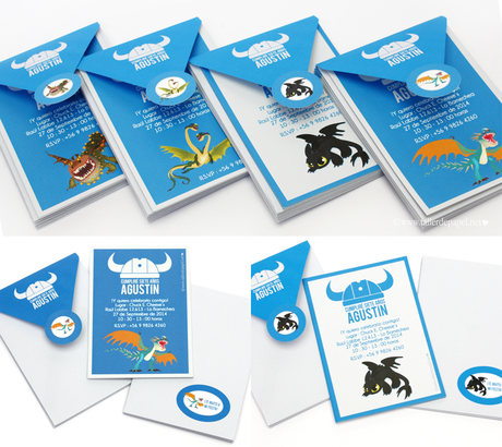 Invitaciones de Cumpleaños para una Fiesta de Dragones “Como entrenar a tu Dragón 2″ INVITACIONES PARA CUMPLEAÑOS DE COMO ENTRENAR A MI DRAGÓN 2 PERSONALIZADAS