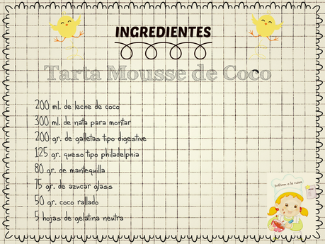 TARTA MOUSSE DE COCO