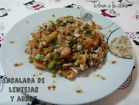 ENSALADA DE LENTEJAS Y ARROZ