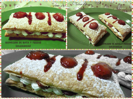 NAPOLEON DE NATA Y FRESAS BALSÁMICAS NAPOLEON DE NATA Y FRESAS BALSÁMICAS