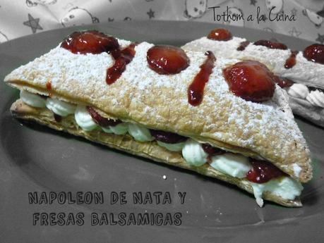 NAPOLEON DE NATA Y FRESAS BALSÁMICAS NAPOLEON DE NATA Y FRESAS BALSÁMICAS