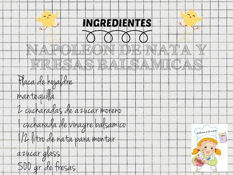 NAPOLEON DE NATA Y FRESAS BALSÁMICAS NAPOLEON DE NATA Y FRESAS BALSÁMICAS