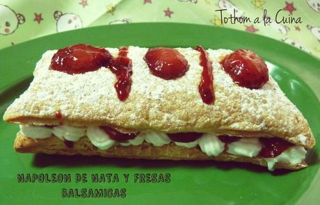 NAPOLEON DE NATA Y FRESAS BALSÁMICAS