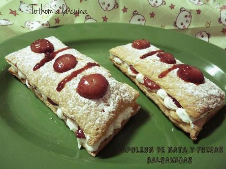 NAPOLEON DE NATA Y FRESAS BALSÁMICAS NAPOLEON DE NATA Y FRESAS BALSÁMICAS