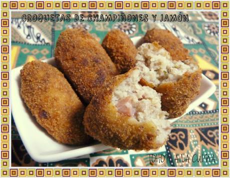 CROQUETAS DE CHAMPIÑONES Y JAMÓN SERRANO