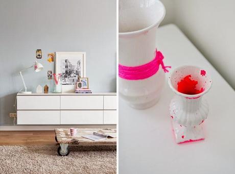 Un apartamento con toques flúor