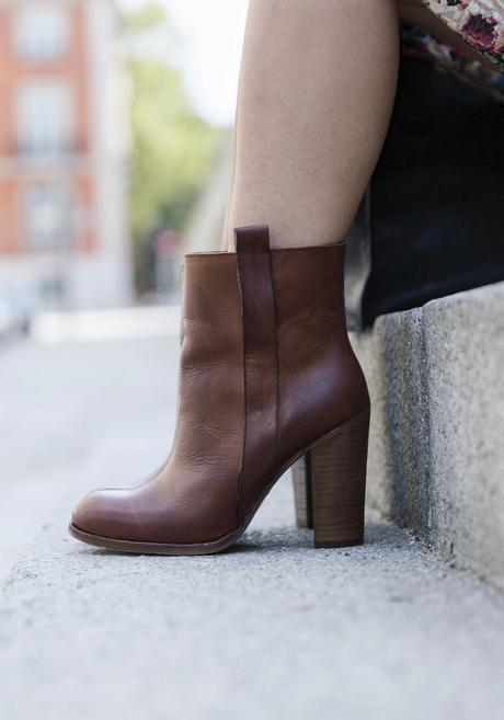 street style barbara crespo hakei the corner shop bag boots autumn dress fashion blogger outfit blog de moda