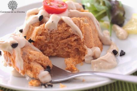 PASTEL DE MERLUZA CON MAHONESA DE AJO NEGRO