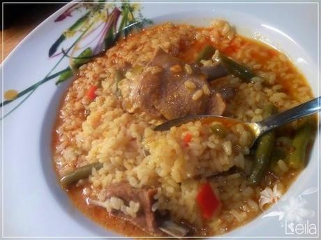 Arroz caldoso con costilla de cordero