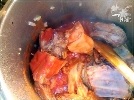 Arroz caldoso con costilla de cordero