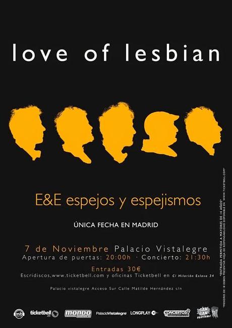 Love of Lesbian, el 7 de Noviembre en su única actuación en Madrid