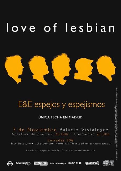 Love of Lesbian, el 7 de Noviembre en su única actuación en Madrid