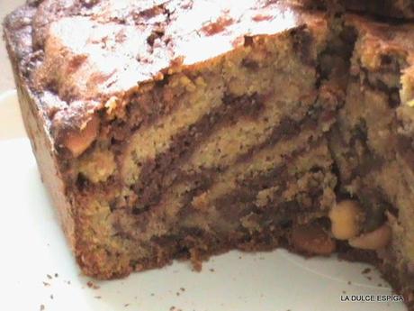 BIZCOCHO DE CALABAZA CON CHOCOLATE Y FRUTOS SECOS