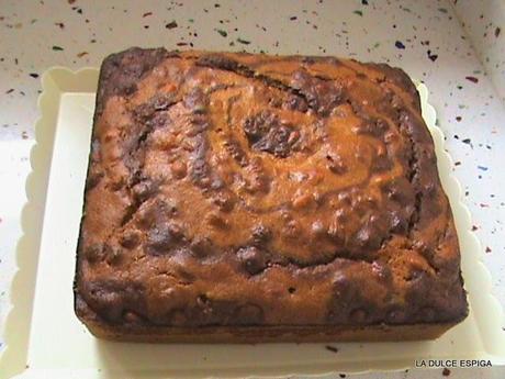 BIZCOCHO DE CALABAZA CON CHOCOLATE Y FRUTOS SECOS