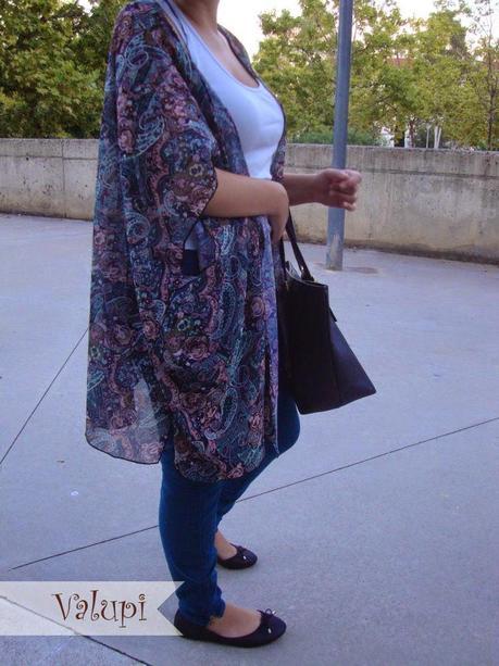 Outfit low cost: Kimono look