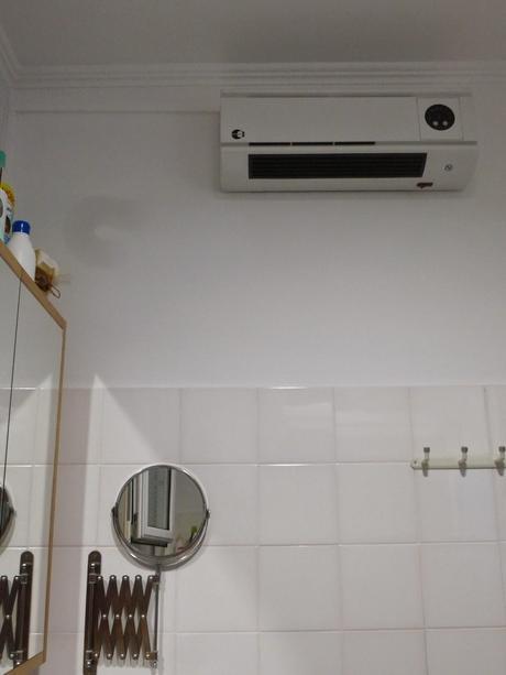 Calefactor en el baño