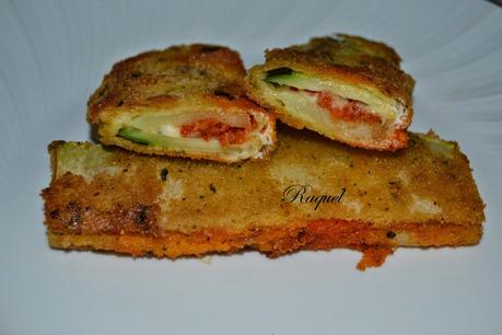 Libritos de Calabacin con Sobrasada y Queso