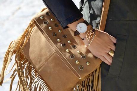 Look: Parka + camisa blanca + botines Look: Parka + camisa blanca + botines