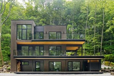 Casa Moderna en los Bosques de Quebec  /  Modern Style House in Quebec Grove