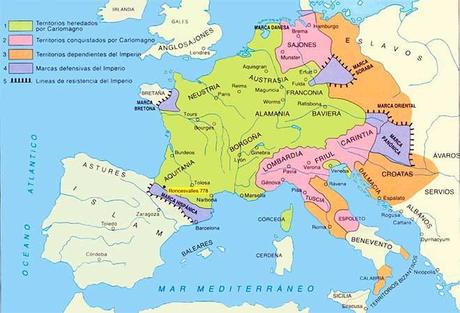 mapa imperio carolingio