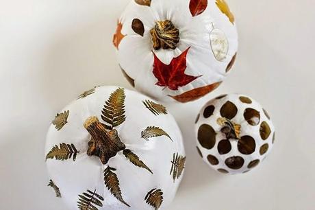Calabazas Decoupage para decorar en Otoño.