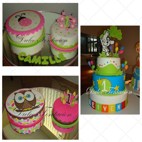 Ideas para pasteles o bizcochos del 1er cumpleaños