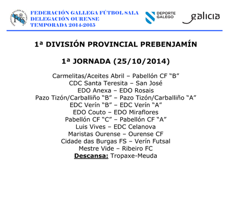 Fútbol Sala Base en Ourense: Calendarios, incluidos prebenjamines