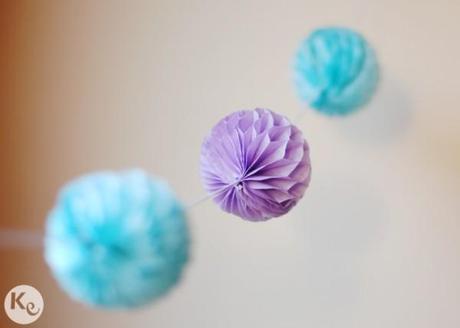 DIY. Honeycomb paper balls garland