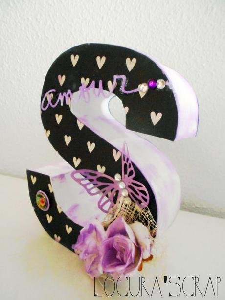 Letras de cartón decoradas