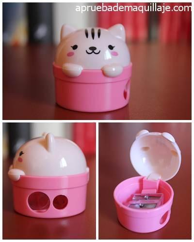 Sacapuntas doble de gatito de KawaiiBox Octubre 2014