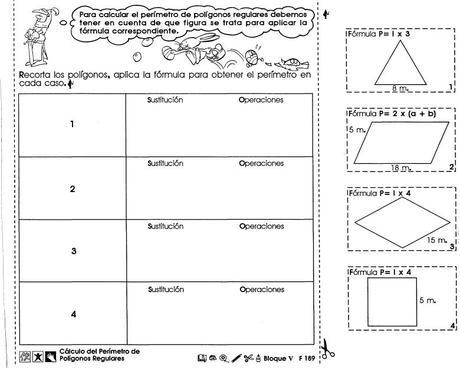 Cálculo del perímetro de polígonos regulares 6to grado Cálculo del perímetro de polígonos regulares
