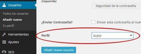 Crear un nuevo usuario en WordPress