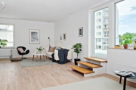 Terrazas en los pisos nórdicos pisos y áticos en países nórdicos grandes terrazas decoración encimera de mármol de Carrara diseño de exteriores blog estilo nordico escandinavo blog decoracion interiores balcones y terrazas diseño armarios con puertas correderas 