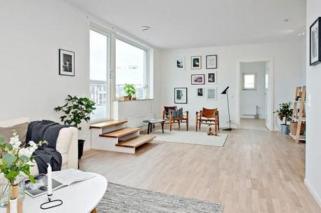 Terrazas en los pisos nórdicos pisos y áticos en países nórdicos grandes terrazas decoración encimera de mármol de Carrara diseño de exteriores blog estilo nordico escandinavo blog decoracion interiores balcones y terrazas diseño armarios con puertas correderas 