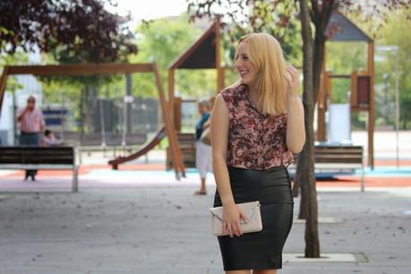 Long leather skirt
