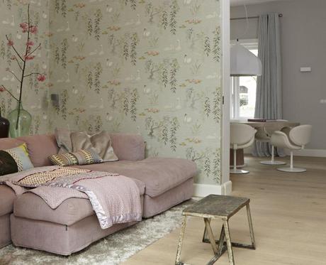 ¿Cómo combinas el papel pintado? aprendemos con esta casa