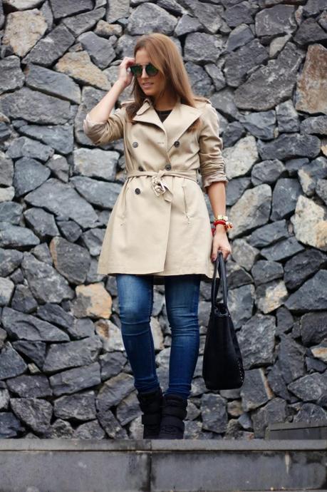 Sneakers + Trench