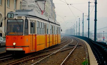 El tranvía 2 de Budapest