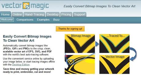 Como convertir imágenes a vectores online con Vector Magic