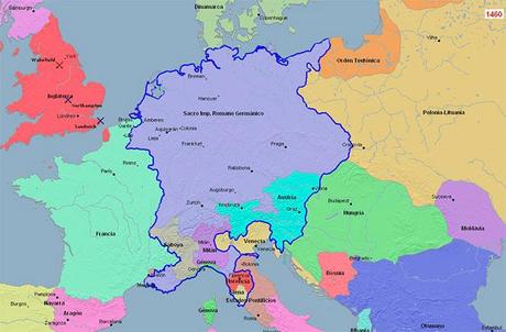 mapa sacro imperio germanico