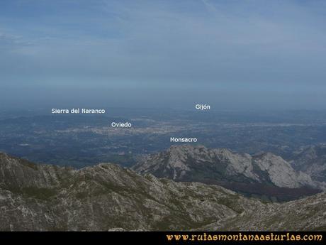 Ruta por el Aramo: Vista desde el Barriscal de Oviedo, Gijón, Monsacro y Sierra del Naranco