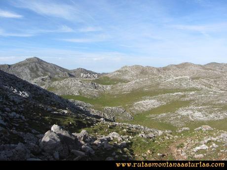 Ruta por el Aramo: Camino del Barriscal al parking del Angliru